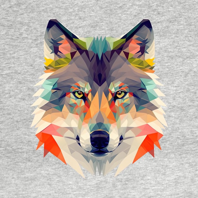 Polygon Wolf Head by i2studio